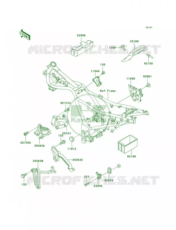 Frame Fittings Kawasaki MOTOS 250 2006 Ninja 250R  EX250F6F