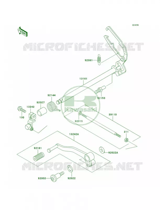Gear Change Mechanism Kawasaki MOTOS 250 2006 Ninja 250R  EX250F6F