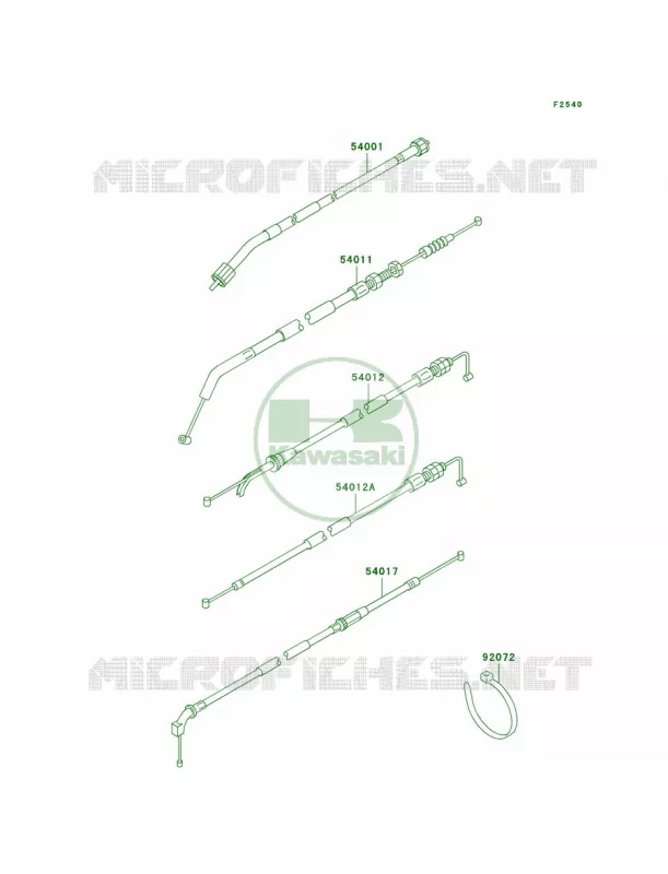 Cables Kawasaki MOTOS 500 2006 Ninja 500R  EX500D6F