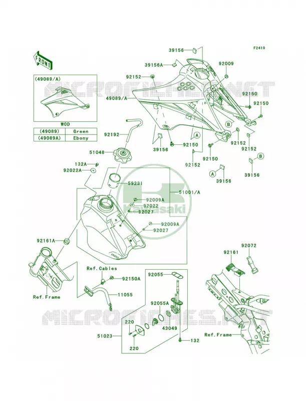 Fuel Tank Kawasaki MOTOS 110 2013 KLX110L  KLX110DDF