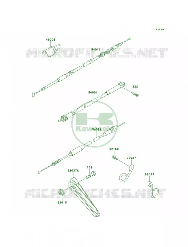 Cables Kawasaki MOTOS 220 1998 KDX220R  KDX220-A5