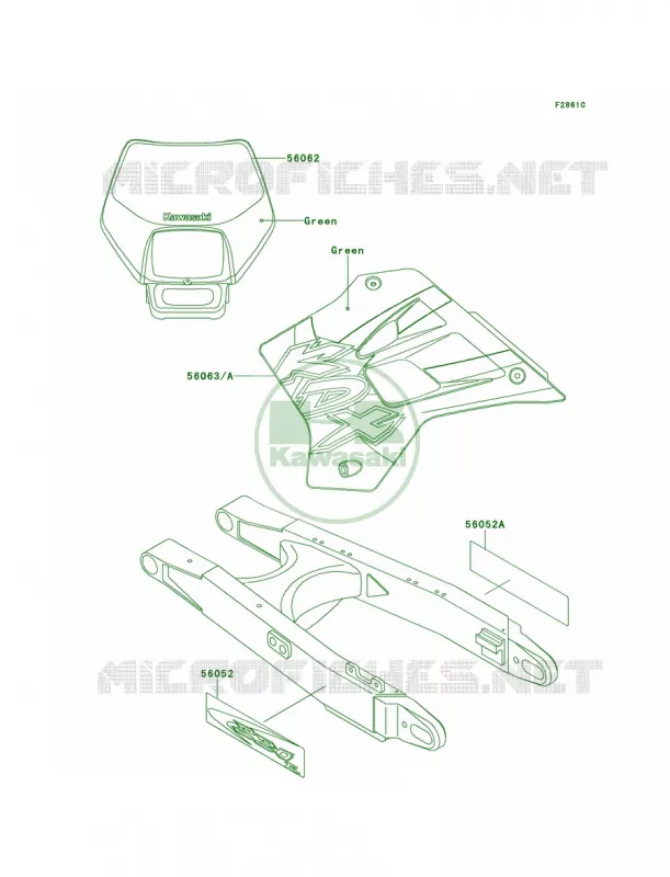 DecalsKDX220-A7 Kawasaki MOTOS 220 1998 KDX220R  KDX220-A5