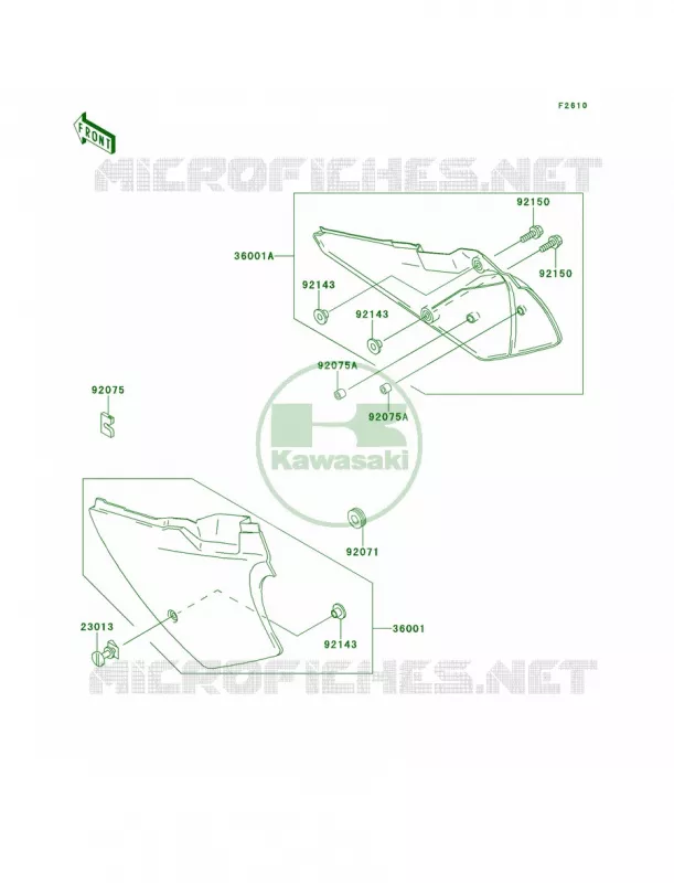 Side CoversChain Cover Kawasaki MOTOS 220 1998 KDX220R  KDX220-A5
