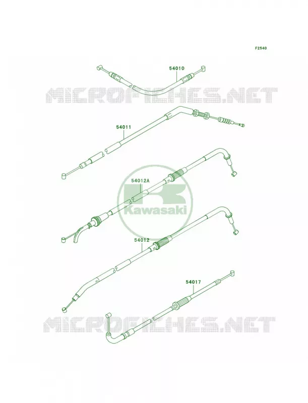 Cables Kawasaki MOTOS 1000 2006 Z1000  ZR1000A6F