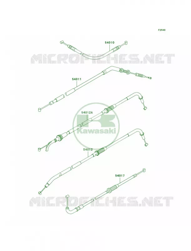 Cables Kawasaki MOTOS 1000 2006 Z1000  ZR1000A6F