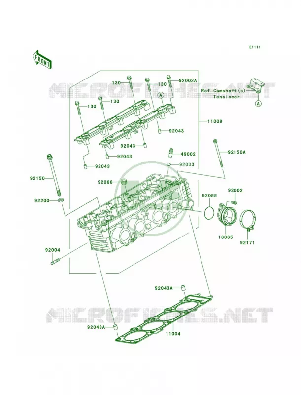 Cylinder Head Kawasaki MOTOS 1000 2006 Z1000  ZR1000A6F