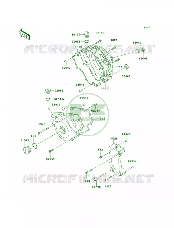 Engine Covers Kawasaki MOTOS 250 2005 Ninja 250R  EX250-F19