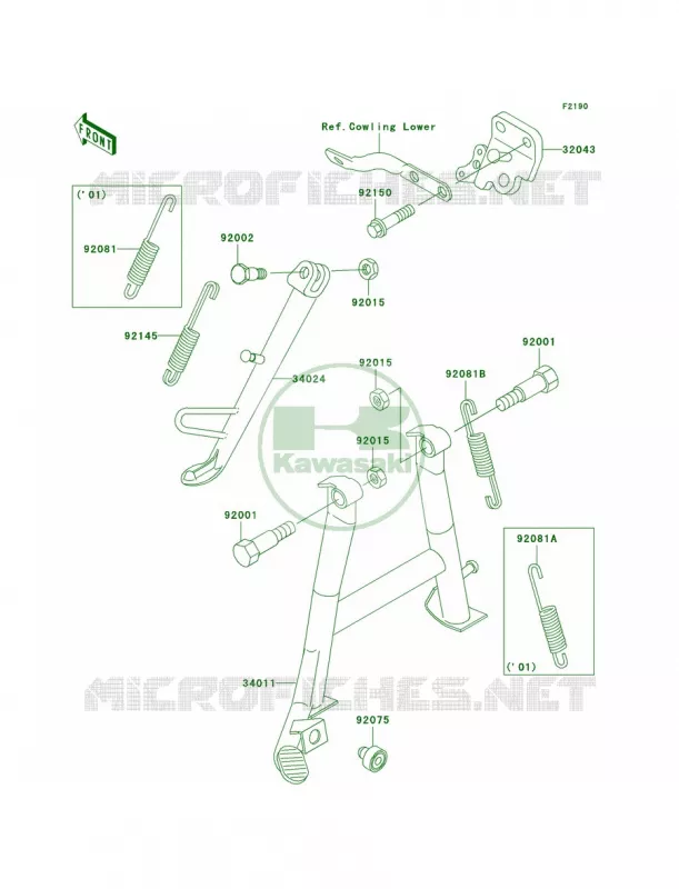 Stands Kawasaki MOTOS 250 2005 Ninja 250R  EX250-F19