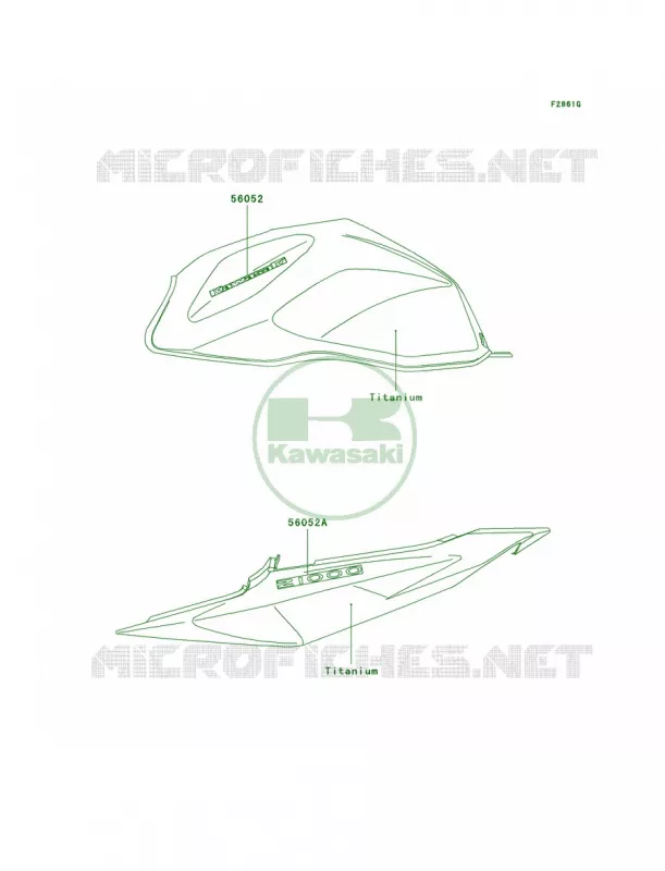 DecalsTitaniumA3 Kawasaki MOTOS 1000 2005 Z1000  ZR1000-A3