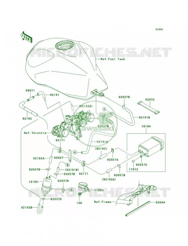 Fuel Evaporative SystemCA Kawasaki MOTOS 1000 2005 Z1000  ZR1000-A3