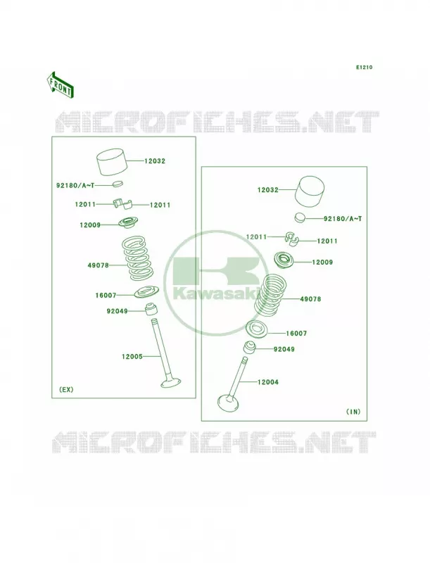 Valves Kawasaki MOTOS 1000 2005 Z1000  ZR1000-A3