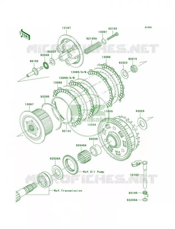 Clutch Kawasaki MOTOS 1000 2005 Z1000   ZR1000-A3H