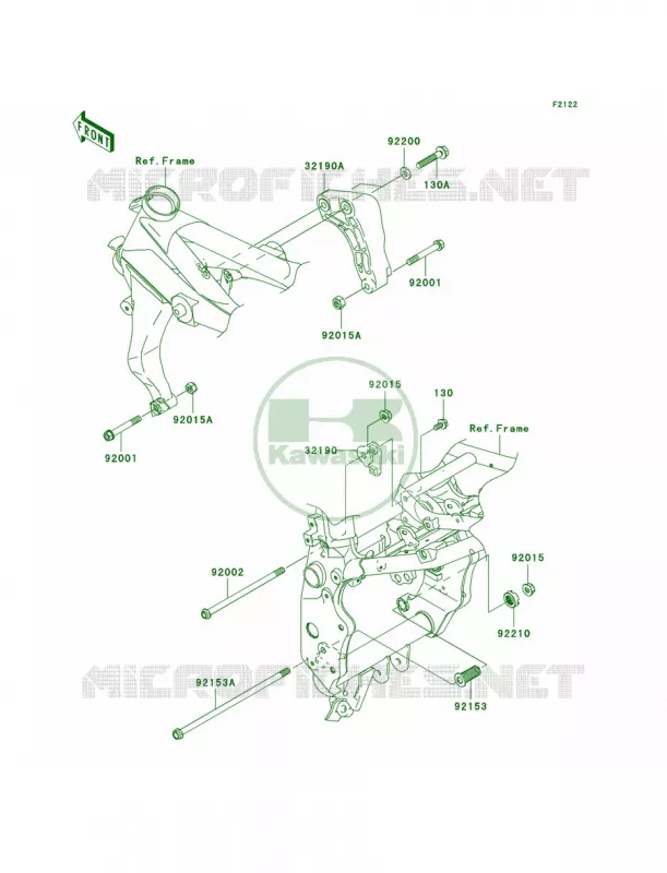 Engine Mount Kawasaki MOTOS 1000 2005 Z1000   ZR1000-A3H