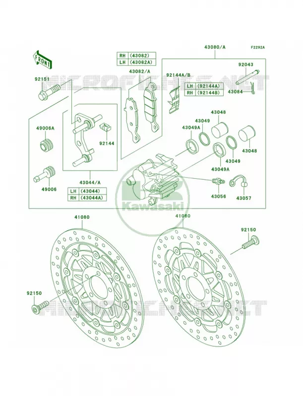 Front BrakeH4H5 Kawasaki MOTOS 750 2005 ZR-7S  ZR750-H5