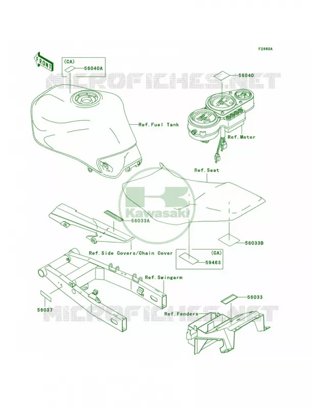LabelsH3CAUS Kawasaki MOTOS 750 2005 ZR-7S  ZR750-H5
