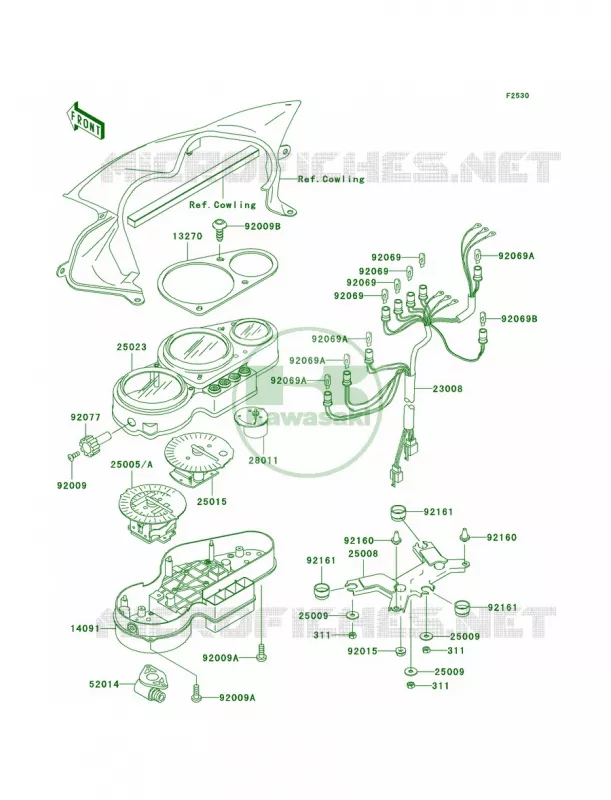 Meters Kawasaki MOTOS 750 2005 ZR-7S  ZR750-H5