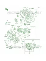 Crankcase pour Kawasaki KLX300R