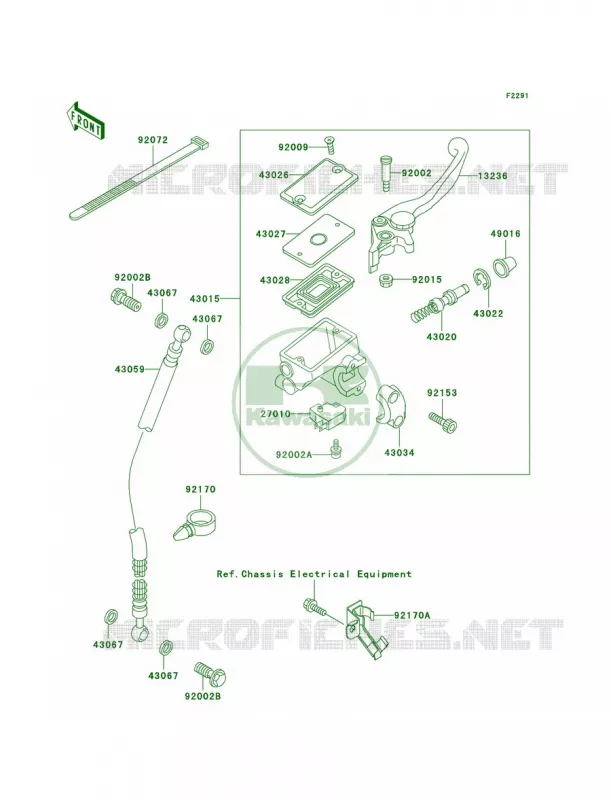 Front Master Cylinder Kawasaki MOTOS 500 2004 Ninja 500R  EX500-D11