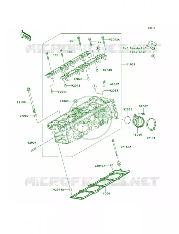 Cylinder Head Kawasaki MOTOS 1000 2004 Z1000  ZR1000-A2