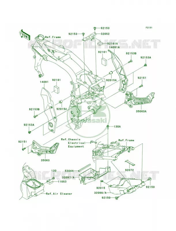 Frame Fittings Kawasaki MOTOS 1000 2004 Z1000  ZR1000-A2