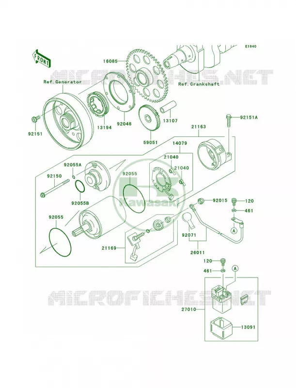 Starter Motor Kawasaki MOTOS 1000 2004 Z1000  ZR1000-A2