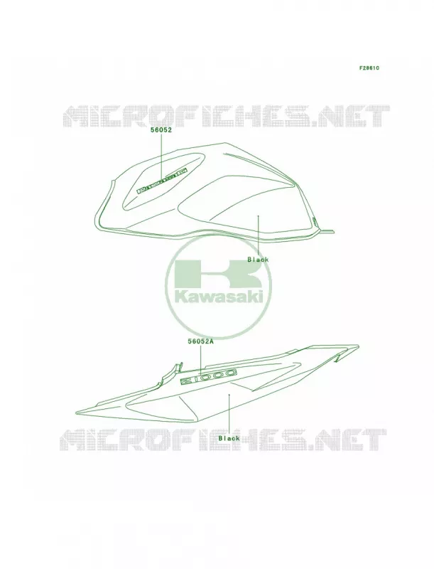 DecalsBlacKA2HA3H Kawasaki MOTOS 1000 2004 Z1000   ZR1000-A2H