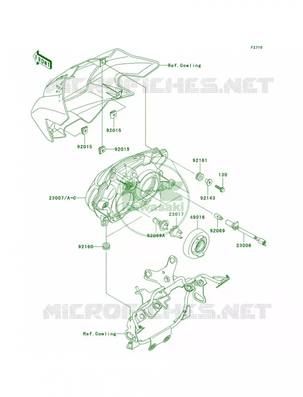 Headlights Kawasaki MOTOS 1000 2004 Z1000   ZR1000-A2H