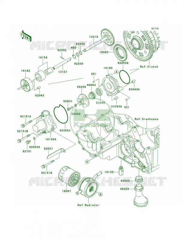 Oil Pump Kawasaki MOTOS 1000 2004 Z1000   ZR1000-A2H