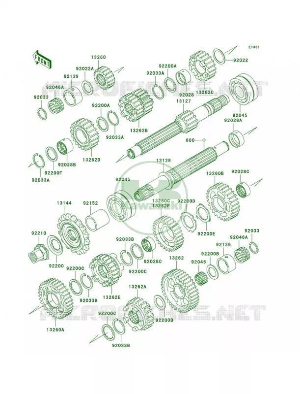 Transmission Kawasaki MOTOS 1000 2004 Z1000   ZR1000-A2H
