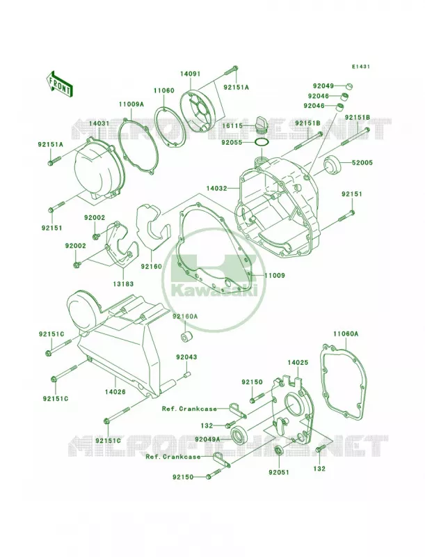 Engine Covers Kawasaki MOTOS 750 2004 ZR-7S  ZR750-H4