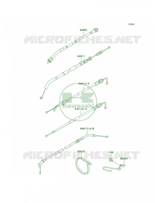 Cables Kawasaki MOTOS 250 2003 Ninja 250R  EX250-F17
