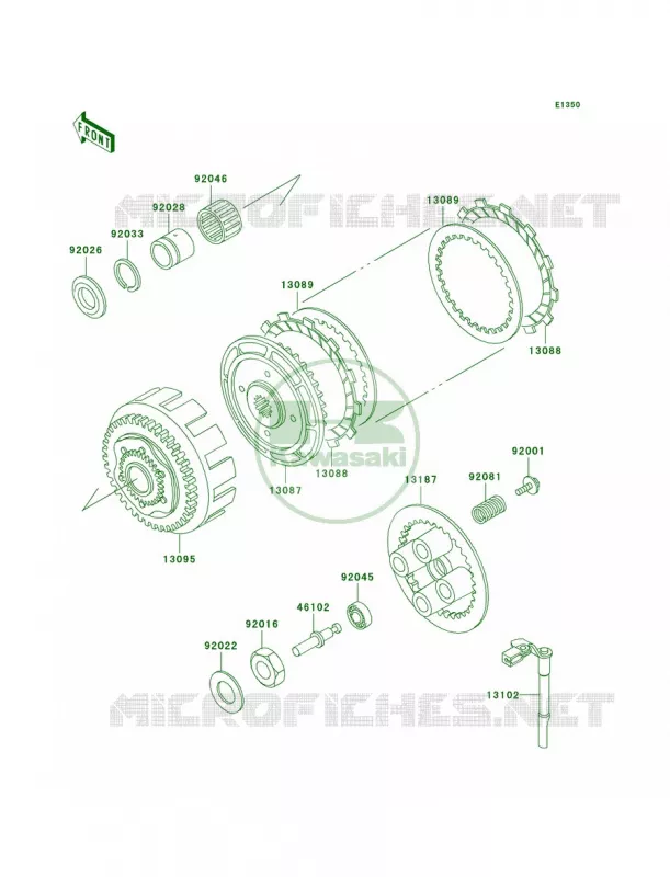 Clutch Kawasaki MOTOS 250 2003 Ninja 250R  EX250-F17