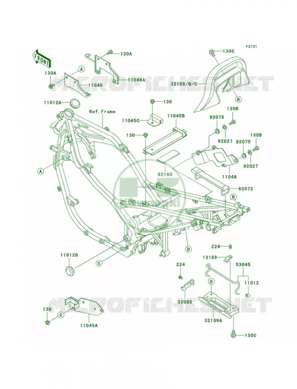 Frame Fittings Kawasaki MOTOS 500 2003 Ninja 500R  EX500-D10