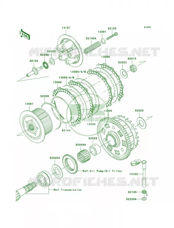 Clutch Kawasaki MOTOS 1000 2003 Z1000  ZR1000-A1