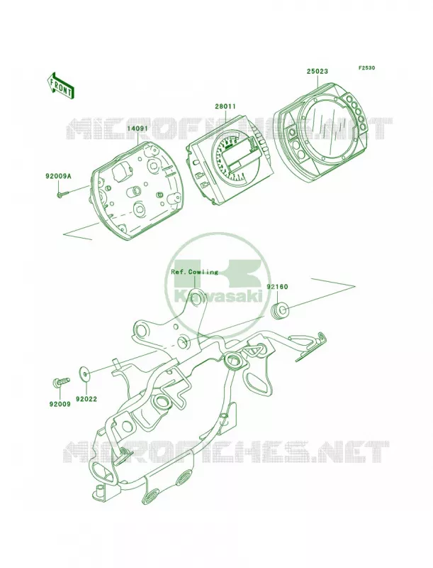 Meters Kawasaki MOTOS 1000 2003 Z1000  ZR1000-A1