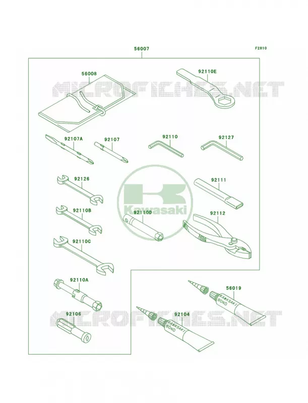 Owner's Tools Kawasaki MOTOS 1000 2003 Z1000  ZR1000-A1