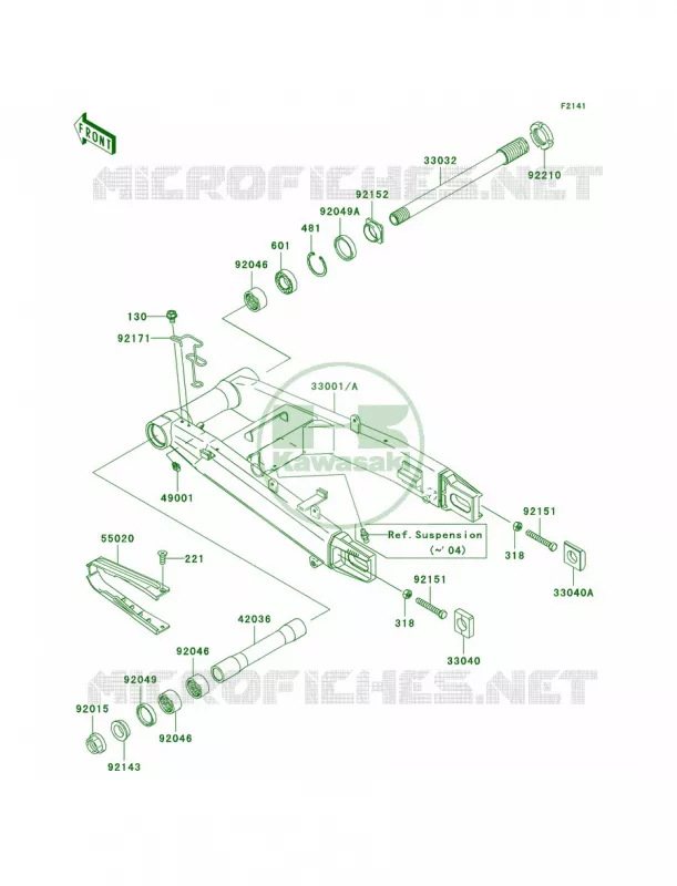 Swingarm Kawasaki MOTOS 1000 2003 Z1000  ZR1000-A1