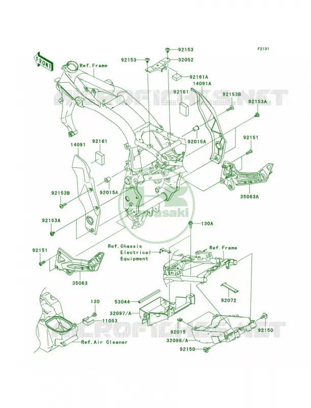 Frame Fittings Kawasaki MOTOS 1000 2003 Z1000   ZR1000-A1H