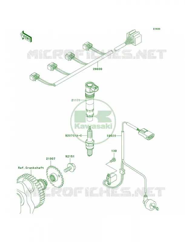 Ignition System Kawasaki MOTOS 1000 2003 Z1000   ZR1000-A1H