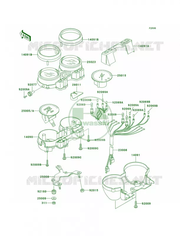 Meters Kawasaki MOTOS 1200 2003 ZRX1200R  ZR1200-A3