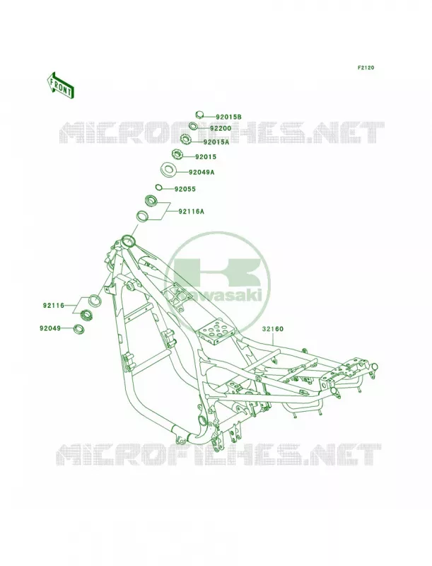 Frame Kawasaki MOTOS 750 2003 ZR-7S  ZR750-H3