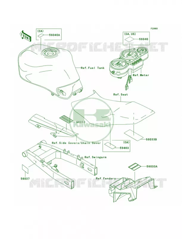 LabelsH1H2 Kawasaki MOTOS 750 2003 ZR-7S  ZR750-H3