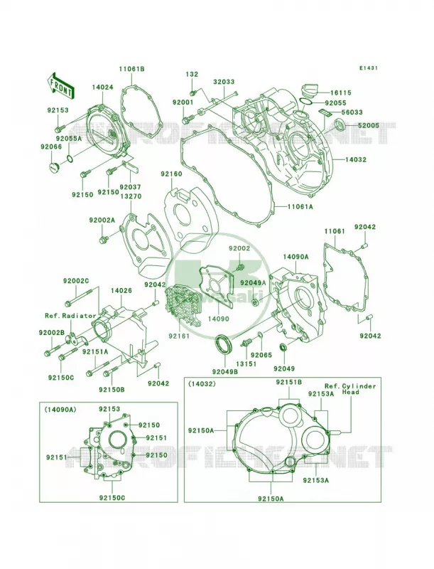 Engine Covers Kawasaki MOTOS 1200 2003 ZZR1200  ZX1200-C2