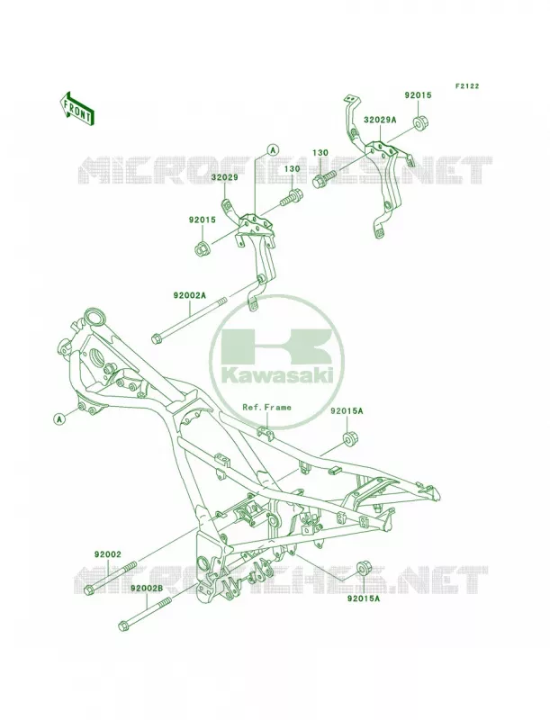 Engine Mount Kawasaki MOTOS 250 2002 Ninja 250R  EX250-F16