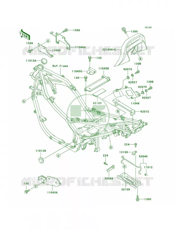 Electro Bracket Kawasaki MOTOS 500 2002 Ninja 500R  EX500-D9