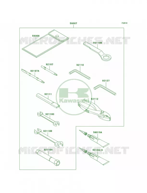 Owner's Tools Kawasaki MOTOS 500 2002 Ninja 500R  EX500-D9