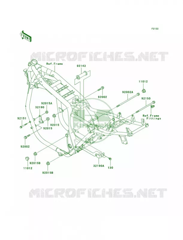 Engine Mount Kawasaki MOTOS 1200 2002 ZRX1200R  ZR1200-A2
