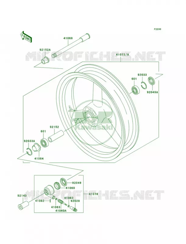 Front Wheel Kawasaki MOTOS 750 2002 ZR-7S  ZR750-H2