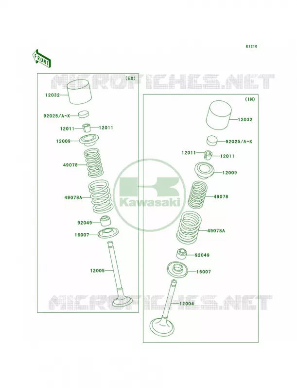 Valves Kawasaki MOTOS 750 2002 ZR-7S  ZR750-H2