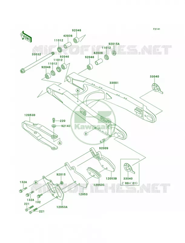 Swingarm Kawasaki MOTOS 220 1997 KDX220R  KDX220-A4